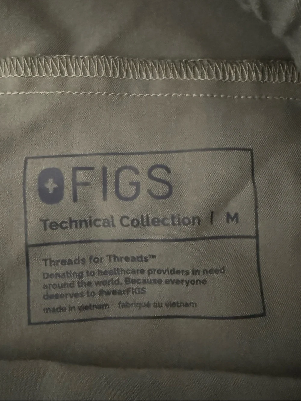 Figs Olive Green Joggers with Navy Drawstring